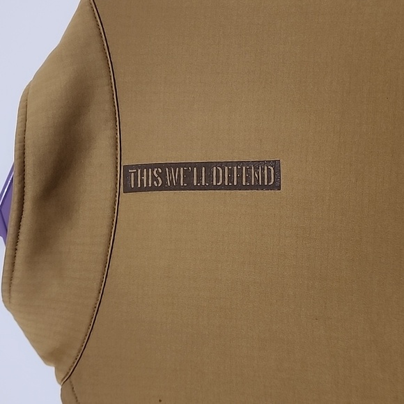 Grunt Style 2XL Tactical Pullover Hoodie Quarter Zip Coyote Brown USA Flag - Picture 9 of 16